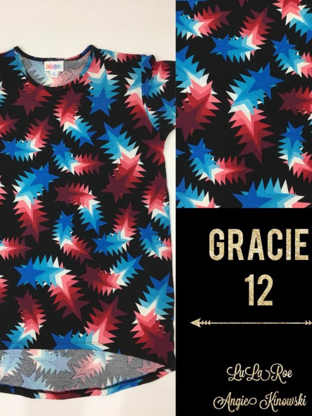 LuLaRoe Kids Gracie Top - 4th of July